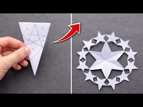 How to make paper snowflake with A4 paper//3D paper snowflake // how to make paper snowflakes