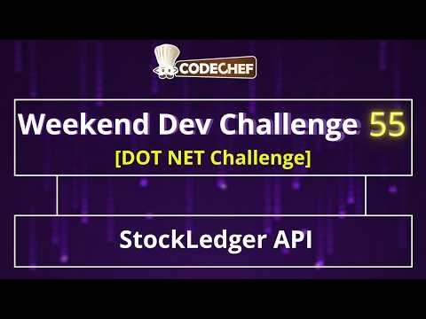 StockLedger API | Weekend Dev 55 | Dot Net Projects