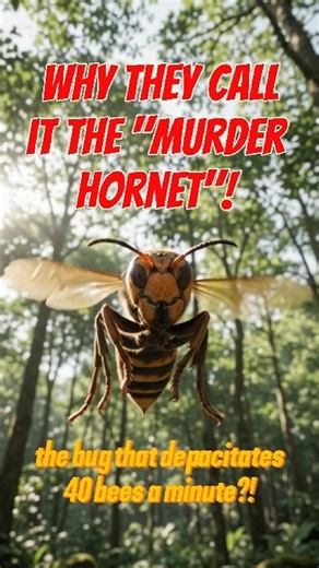 Why They Call It The "MURDER HORNET"! 🐝⚡ #funfacts #naturefacts #bees