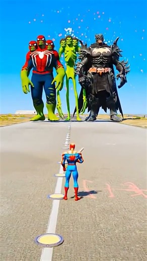 SPIDER-MAN VS OTHER COLOR SPIDER-MAN VS BIG SPIDER-MAN #spiderman #hulk #shorts
