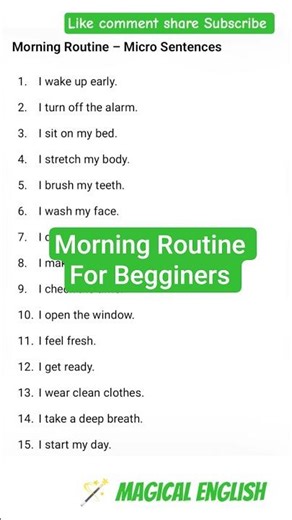 Morning Routine For Begginers