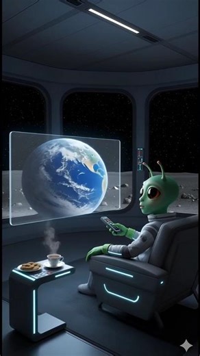 Life of an Alien: Moon, Books & Earth Views! 🌍#AlienLife #SpaceVibes #LifeInSpace #Galaxy #space "