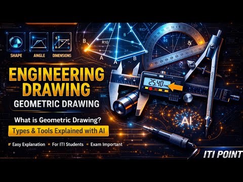 📐 Engineering Drawing | Geometric Drawing Explained with AI | Basics, Types & Tools | ‪@ITIPOINT‬ #ai