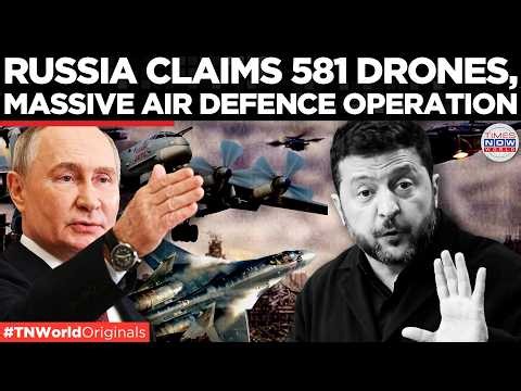 RUSSIA UNLEASHES HELL: Moscow Claims 581 Ukrainian Drones Shot Down in Massive Air Defence Operation