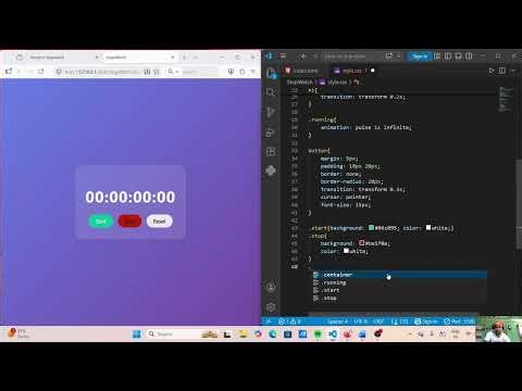 ⏱️ Stopwatch with Milliseconds Using HTML, CSS & JavaScript | Complete Project Tutorial | Web design