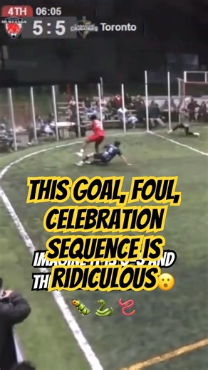 This Goal to Foul to Celebration all in one sweeping motion is insane. And it was 5-5! 🤯