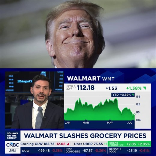 🚨 AWESOME! The media is now being FORCED to report that Walmart is slashing prices under President Trump for Americans"From fresh beef to summer clothing and toys...Walmart's ground beef roll now priced down 14% to less than $6 per pound!" 👏🏻