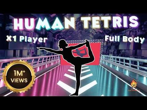 High Quality Immersive Interactive Warm Up 4K | Human Tetris 1 Player | Easy Daily Routine