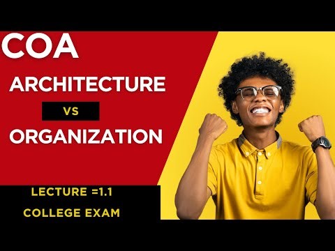 Lec= 1.1Architecture vs Organization in COA | Easy Explanation