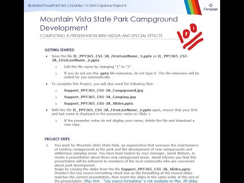 Illustrated PowerPoint 365 | Modules 1-3: SAM Capstone Project A