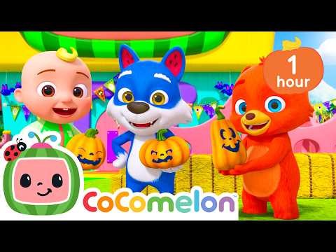 JJ & The Animal Pumpkin Patch 🎃 CoComelon Animal Time Nursery Rhymes & Kids Songs | After School