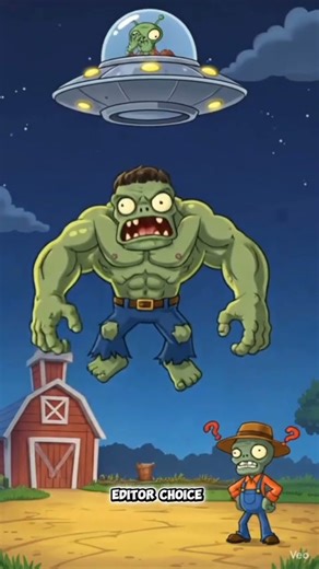 Alien Abduction Gone WRONG! 😂 Gargantuar Eats Alien | PvZ Animation #shorts