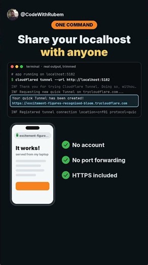 How to share your localhost with Cloudflare #webdev #programming