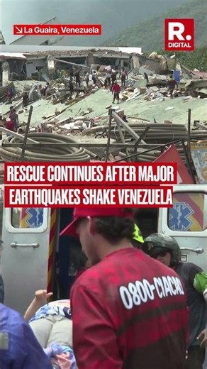 Survivor Rescued from Rubble After Twin Earthquakes Hit Venezuela