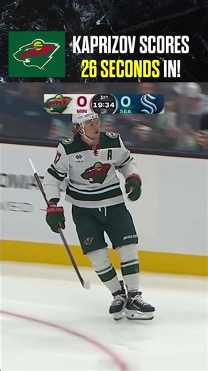 Kaprizov just needed 26 SECONDS 🚨⚡