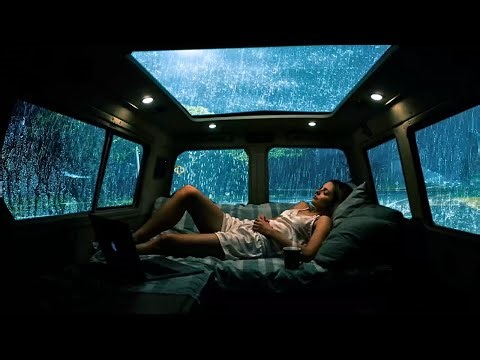 🌧️ Extreme Rainstorm on Car Roof ⚡ Fall Asleep in 3 Minutes | Deep Sleep Rain Sounds (No Ads)