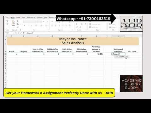 Excel Module 7 SAM Project: Meyor Insurance Analysis | Cengage MindTap Step-by-Step Solutions