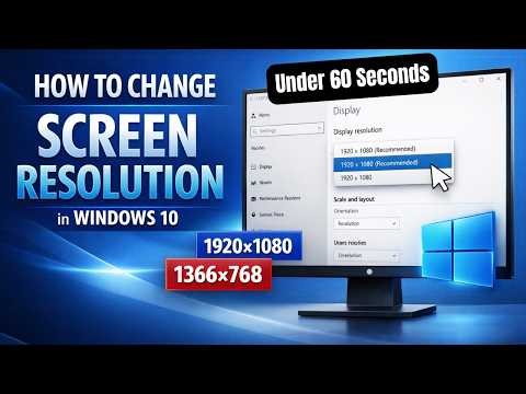 How To Change Screen Resolution in Windows 10 ( 2026 )