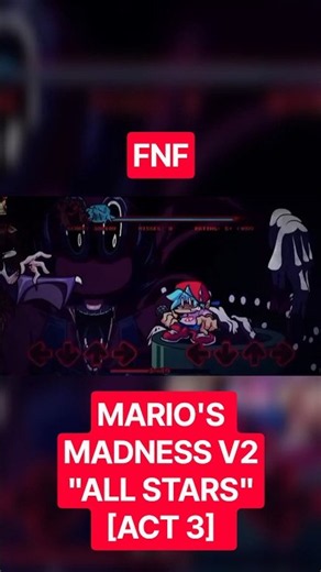 FNF VS MARIO'S MADNESS V2 "ALL STARS" [ACT 3] | FNF | AJI PLAY A GAME