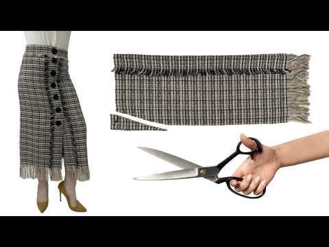 NO ZIPPER, NO ELASTIC‼️ 1 Meter Fabric‼️ Super Easy No Pattern Skirt Sewing