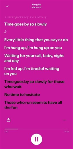 Madonna - Hung Up ( Lyrics ) 1