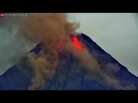 Jan 9, 2026: Rare Closeup of Mayon Volcano Erupting in the Philippines