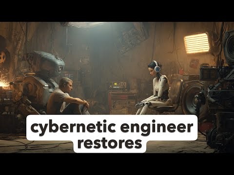 A human cybernetic engineer restores a female extraterrestrial android from a scrap heap, though