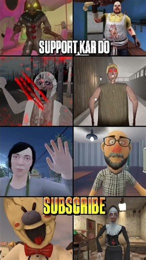 Jumpscare Battle | Clown Vs Mr Meat 2 Vs Slendrina The Village Vs Grabby Remake Vs #shortsfeed