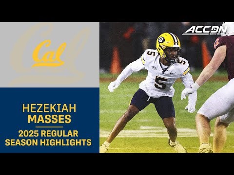 Hezekiah Masses 2025 Regular Season Highlights | Cal Cornerback