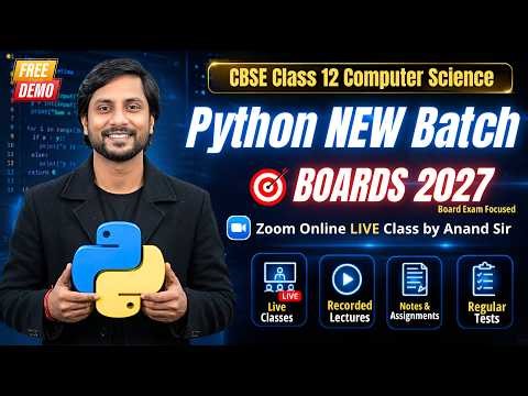 First Day Live | CS Class 12 Summer Batch (Python + MySQL + Networking) | CBSE 2027 Boards