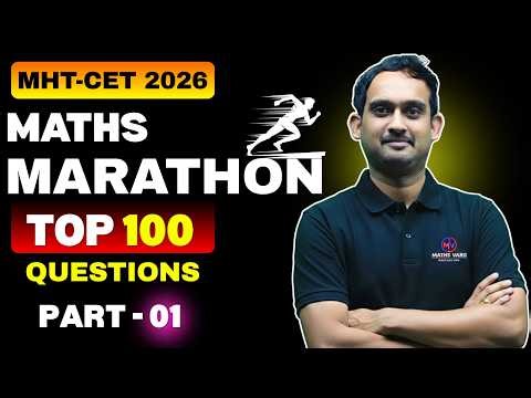 MHT-CET 2026: TOP 100 MOST IMPORTANT MATHS QUESTIONS|EP 1