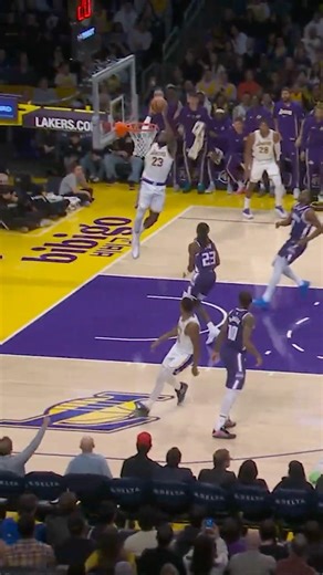 Marcus with the NO-LOOK LOB to LeBron