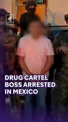 The Mexican military has released footage of the arrest of a suspect believed to be a leading figure in a criminal cartel in the western state of Nayarit. Audias Flores, known as 'El Jardiner' or 'The Gardener', was a commander in the powerful Jalisco New Generation Cartel which controls drug laboratories and smuggling routes along Mexico's pacific coast. The US had put up a $5 million reward for his arrest and he was captured in a ditch in an operation involving hundreds of troops. #Mexico #ElJ