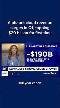 Alphabet cloud revenue surges in Q1, topping $20 billion for first time