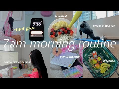 7AM morning routine 🌱 THAT GIRL motivation, organizing my life, productive planning, to-do list 2026