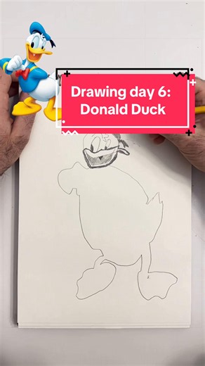 How to Draw Donald Duck: Drawing Day 6
