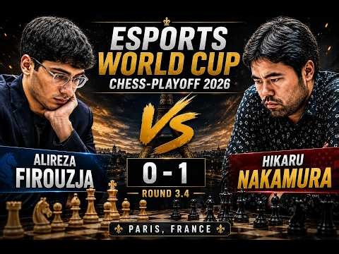 Alireza Firouzja vs Hikaru Nakamura — Brutal Tactical Finish! | Esports World Cup Chess Playoff 2026