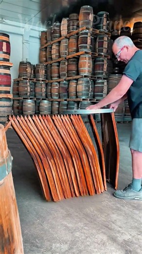 Ancient Cooperage TECHNIQUE Assembles Wine Barrels In Seconds 🤯