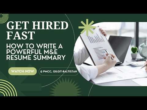 How to Write a Powerful M&E Resume Summary (HR Expert Guide)