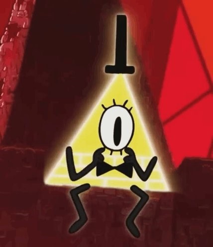 Bill Cipher is a murderer who killed his whole dimension, ruined countless lives over history, caused havoc to those he possessed and backstabbed and was literally planning to murder Dipper by making him jump to his death. We SHOULD hate him.And yet, we love this stupid dorito!