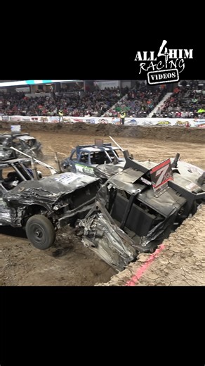 Clip from “Demolition Derby HARD HITS 2024” #derby #demolitionderby #demoderby #derbycar #derbylife Smash It Demolition Derby | All 4 Him Racing Videos