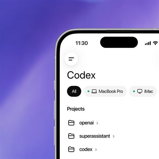 You can now use Codex, wherever you have it running, from the ChatGPT app.Huge step forward for universal usage of agents.