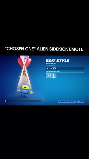 "CHOSEN ONE" ALIEN SIDEKICK FORTNITE EMOTE #fortnite #toystory