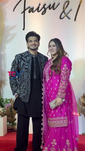 Munawar with Wife Mehzabeen At Faisu & Tanya’s Wedding Reception 😍🔥
