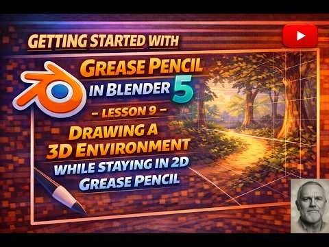 Getting Started with Grease Pencil in Blender 5: Simulating 3D in 2D