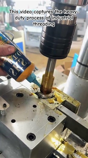 Precision Engineering: High-Torque Metal Threading in Action #Machining #Metalworking #Engineering