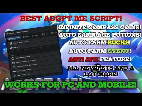 [UPDATE] Best Free Adopt Me Script | Roblox Auto Farm Script | Adopt Me Infinite compass coins event