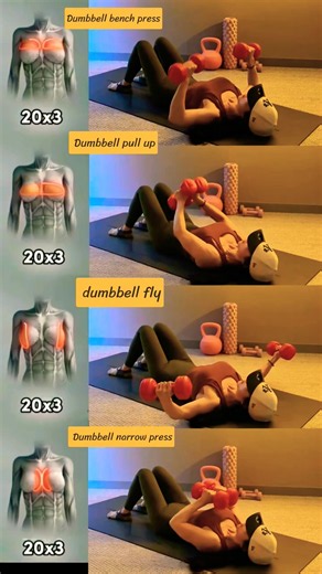 Dumbbell Chest Workout at Home 💪 Strengthen Your Chest & Upper Body #ChestWorkout
