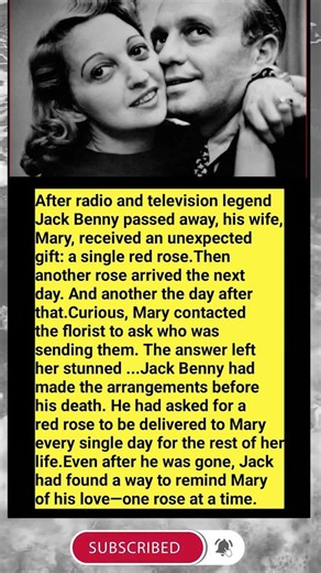 Jack Benny’s Final Gift to His Wife Was Unforgettable 🌹 #shorts