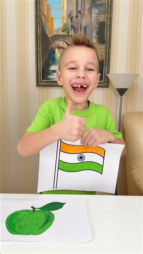 💁🏻‍♀️🇮🇳 🤠She Won the Indian Flag Drawing Contest 🥳🕺🏻